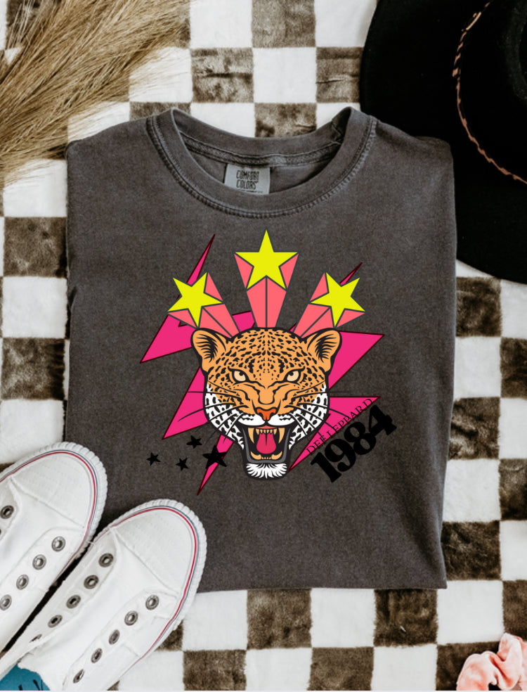 Colorful Leopard with Stars DTF Transfer