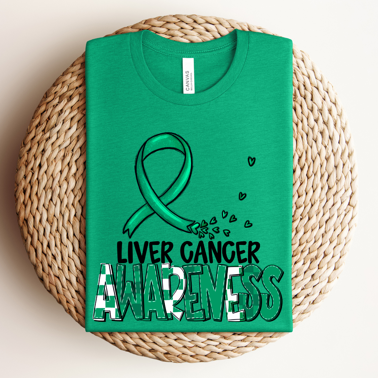 Liver Cancer BLACK DTF Transfer