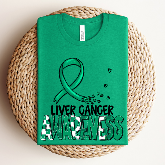 Liver Cancer BLACK DTF Transfer