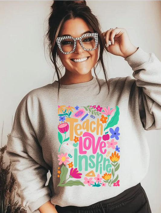 Teach love Inspire DTF Tranfers