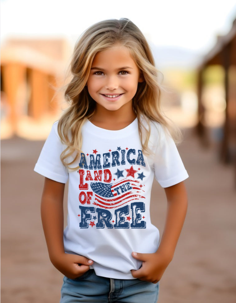 America Land Of The Free DTF Transfers