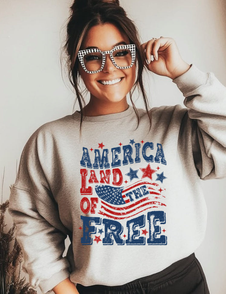 America Land Of The Free DTF Transfers