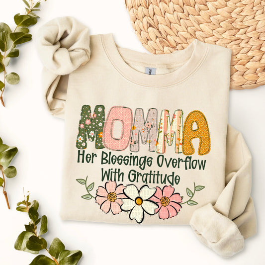 Blessings Overflow Momma DTF Transfer