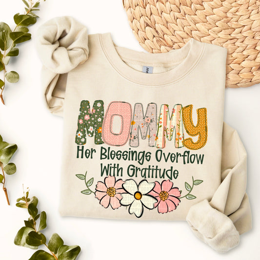 Blessings Overflow Mommy DTF Transfer