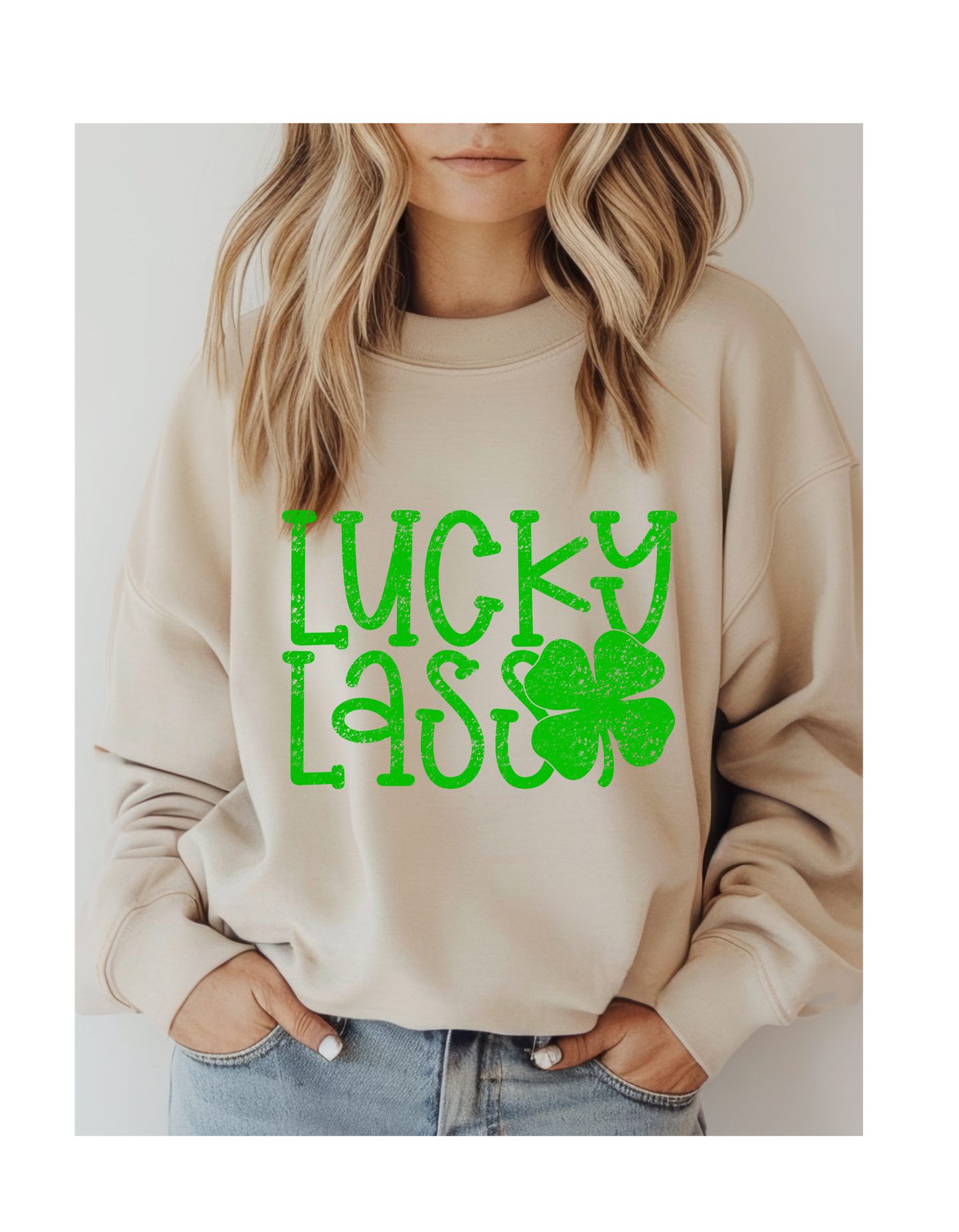 Lucky Lassy Distressed DTF Transfer