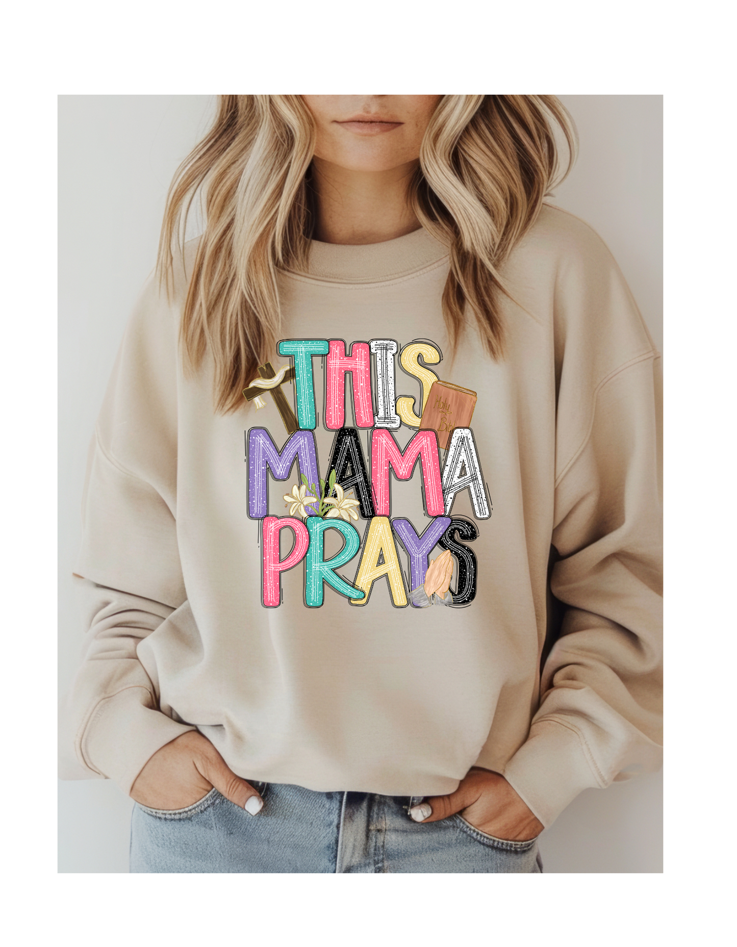 This Mama Prays DTF Transfer