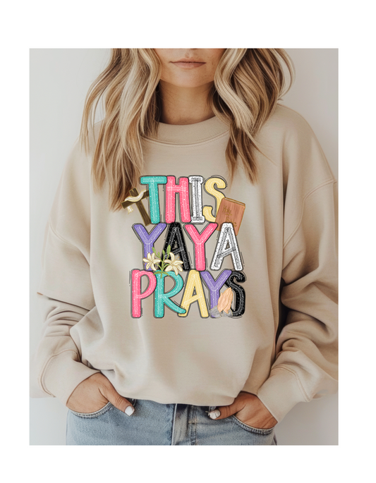 This Yaya Prays DTF Transfer