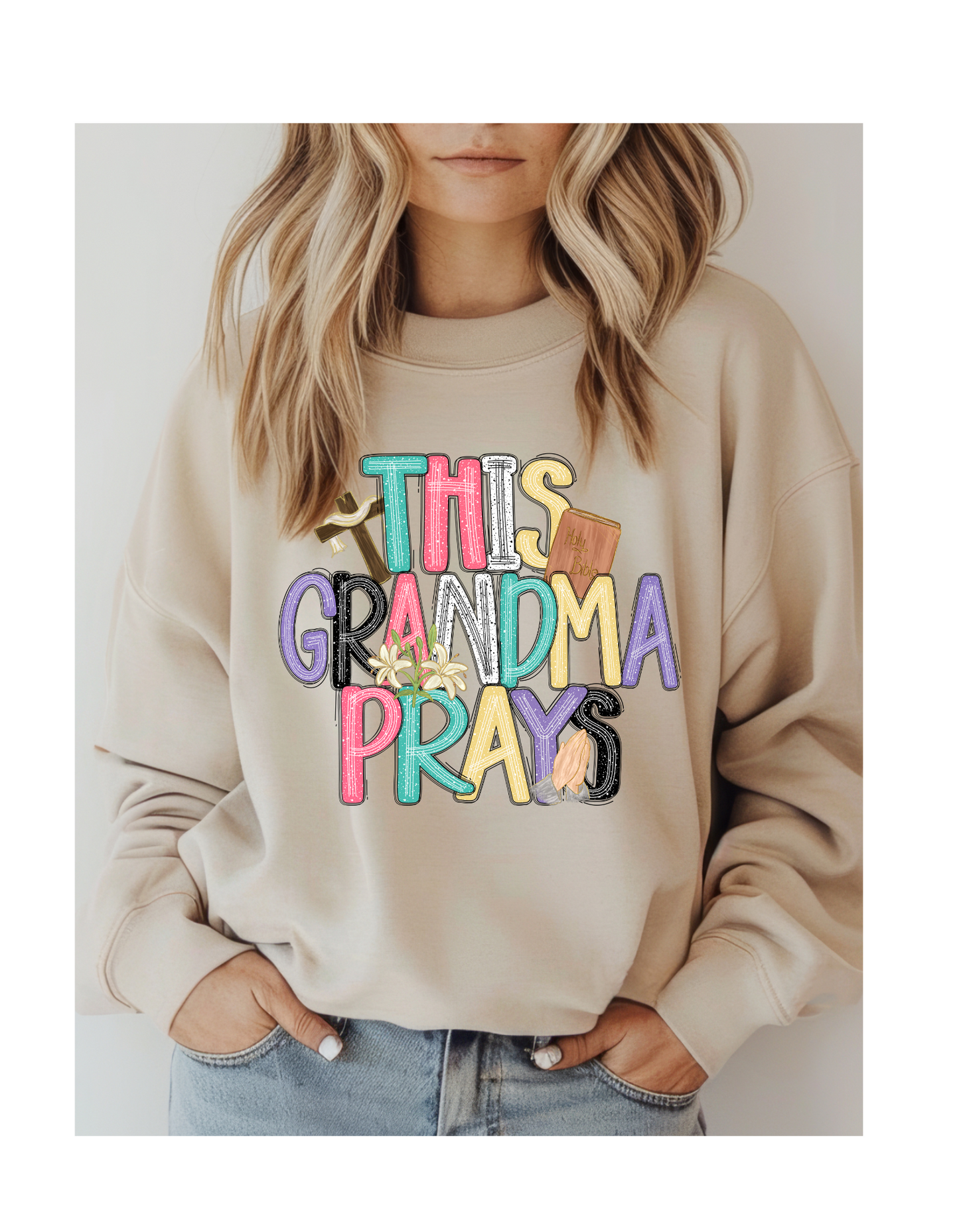This Grandma Prays DTF Transfer