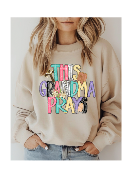 This Grandma Prays DTF Transfer