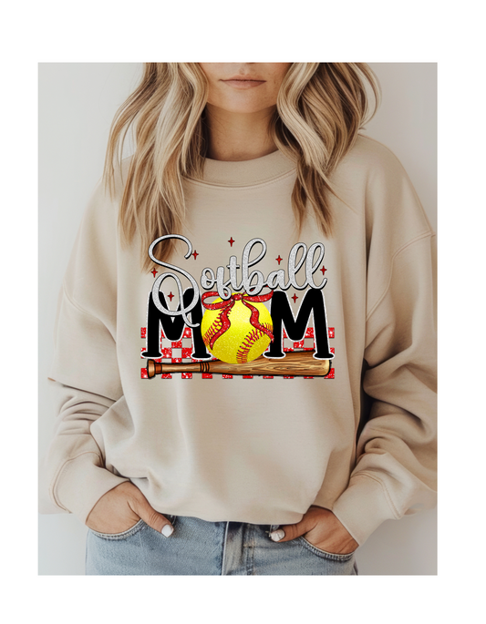 Softball Mom Red DTF Transfer