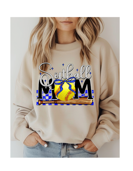 Softball Mom Blue DTF Transfer