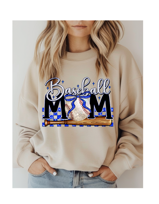 Baseball Mom Blue DTF Transfer