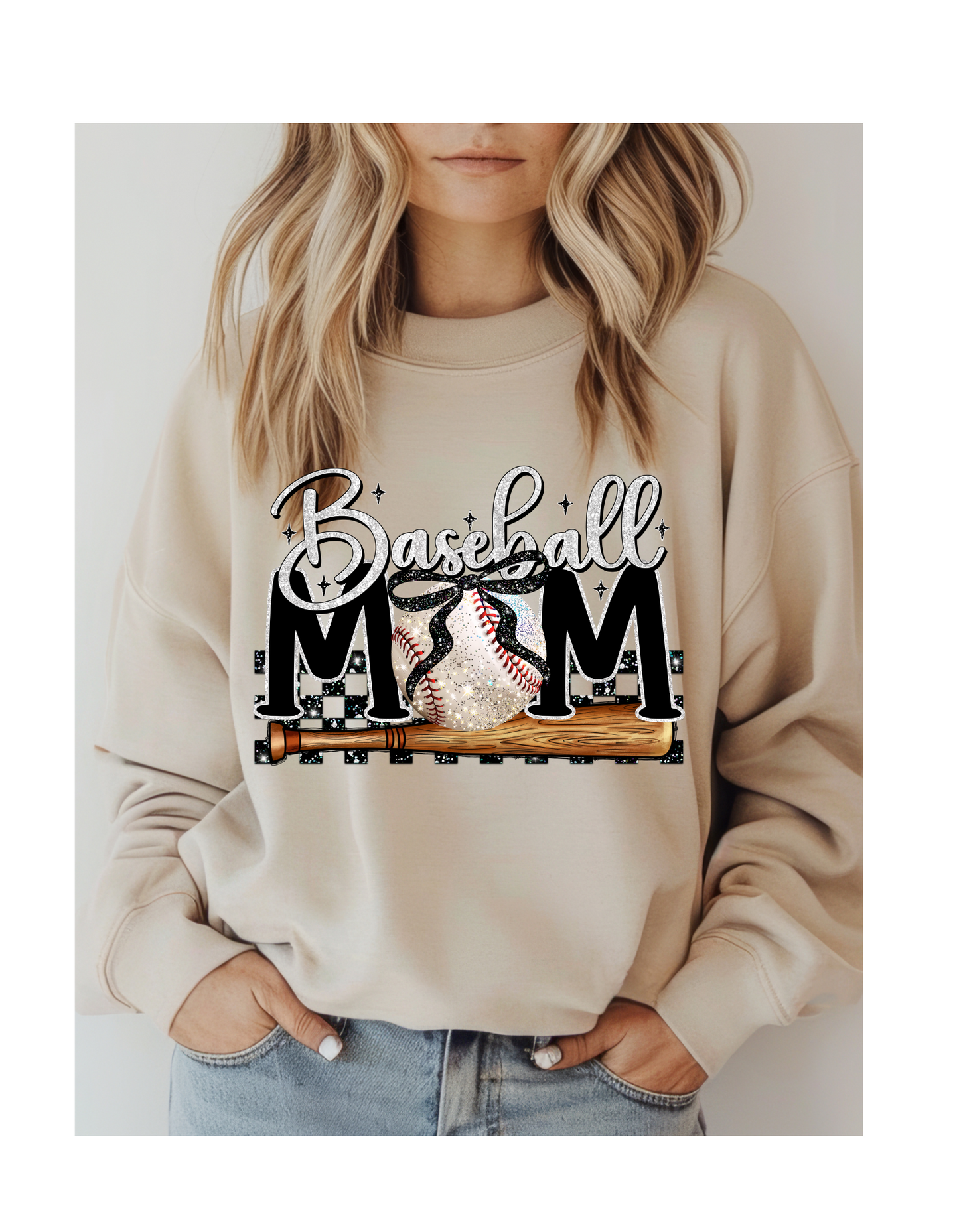 Baseball Mom Black DTF Transfer