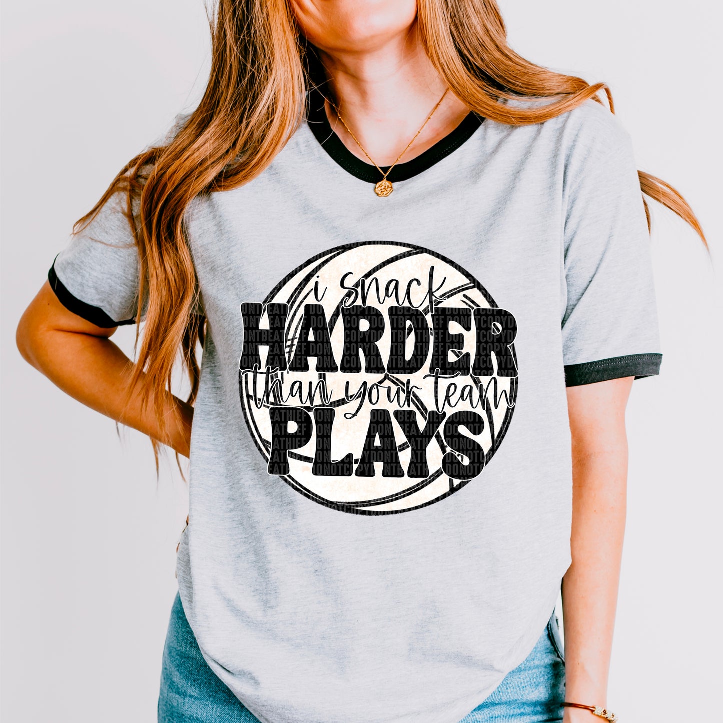 Harder Than Your Team Plays Volleyball DTF Transfer