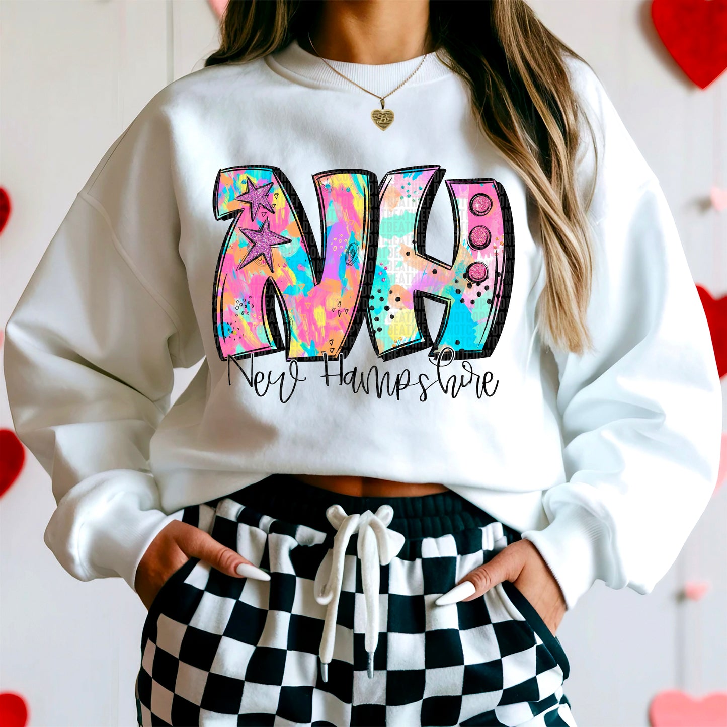 Neon New Hampshire DTF Transfer