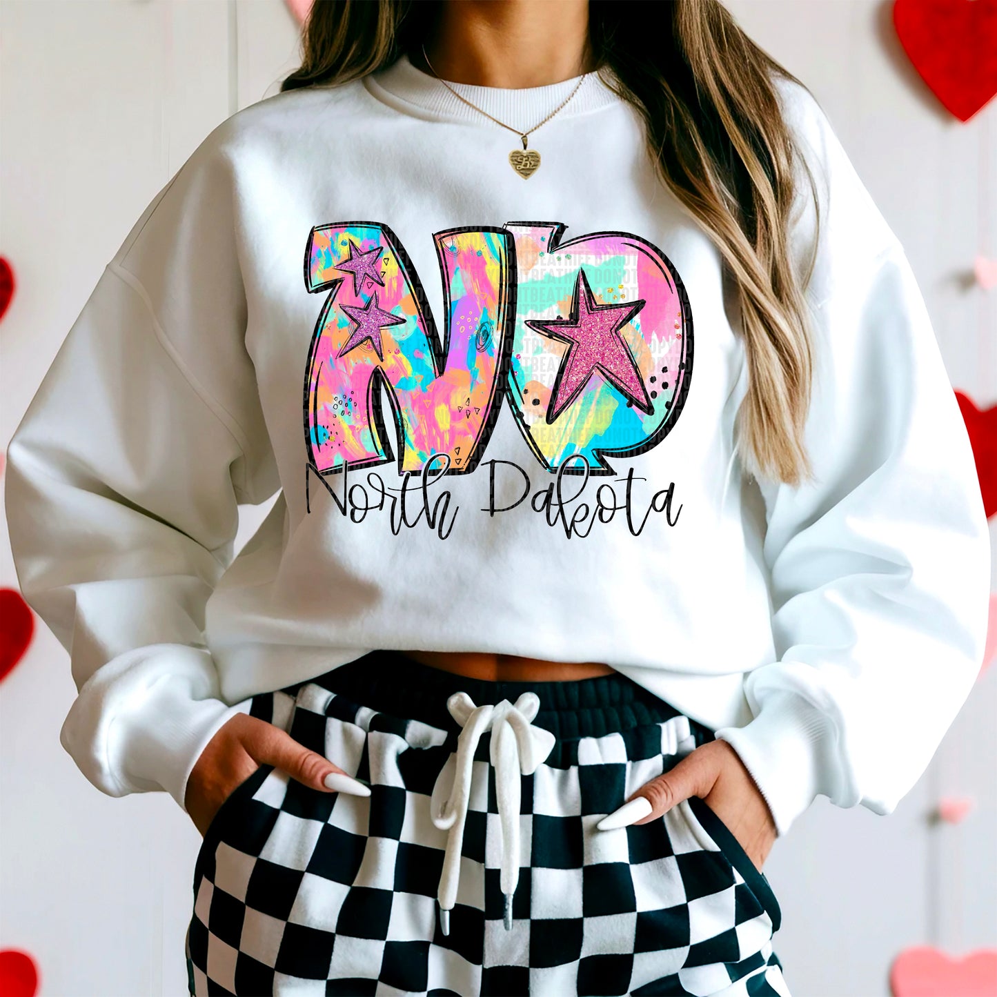 Neon North Dakota DTF Transfer