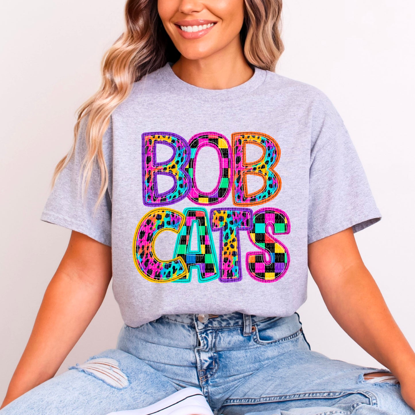 Bobcats Rainbow DTF Transfers