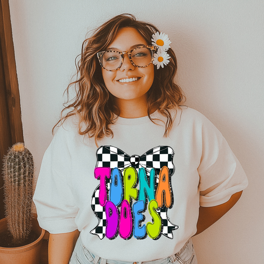 Tornadoes Preppy Checkered DTF Transfer