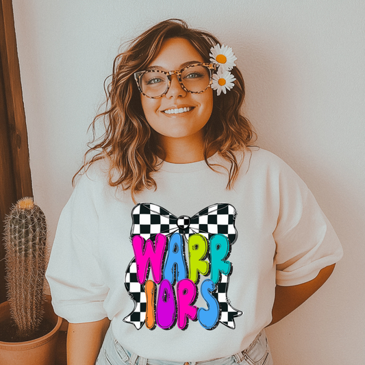 Warriors Preppy Checkered DTF Transfer