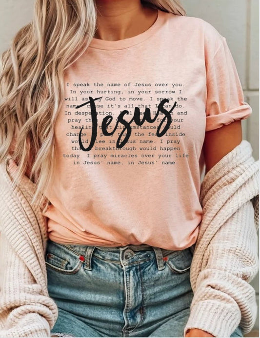 Kay’s and Grace Transfers 11” I Speak The Name of Jesus DTF Transfer