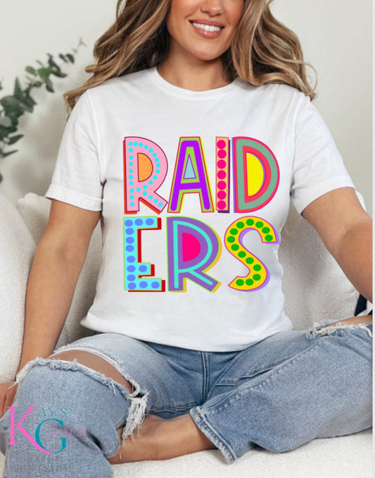 Kay’s and Grace Transfers 11” Raiders Colorful DTF Transfer