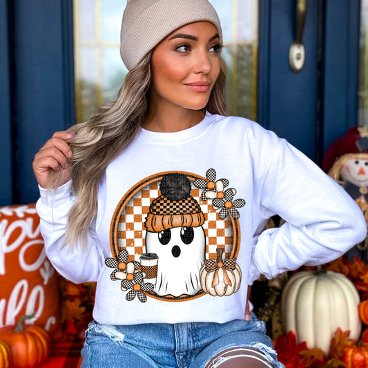 Kay’s and Grace Transfers 12” Checkered Ghost DTF Transfer Checkered Ghost DTF Transfer