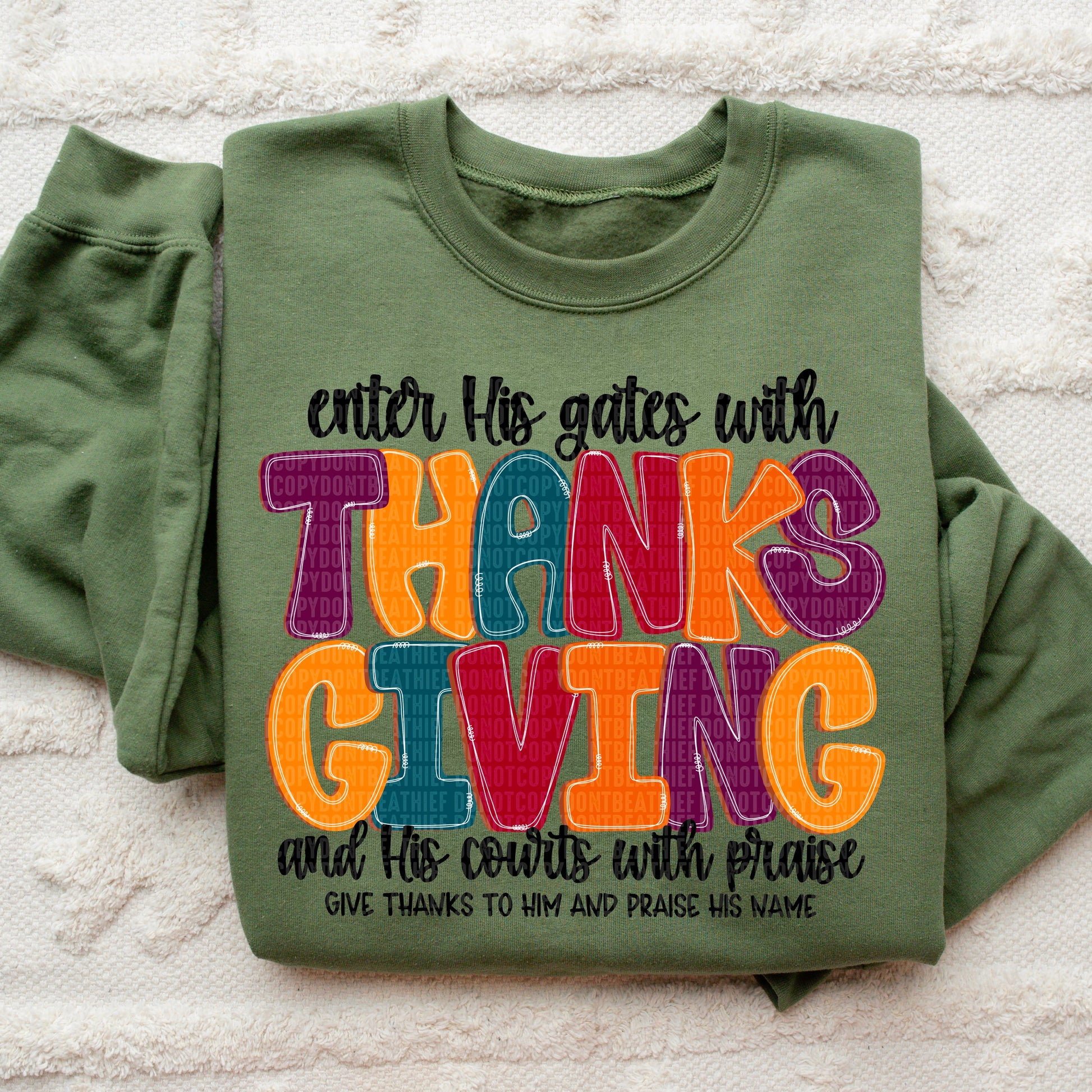 Kay’s and Grace Transfers 12” Enter His Gates With Thanksgiving DTF Transfer Enter His Gates With Thanksgiving DTF Transfer