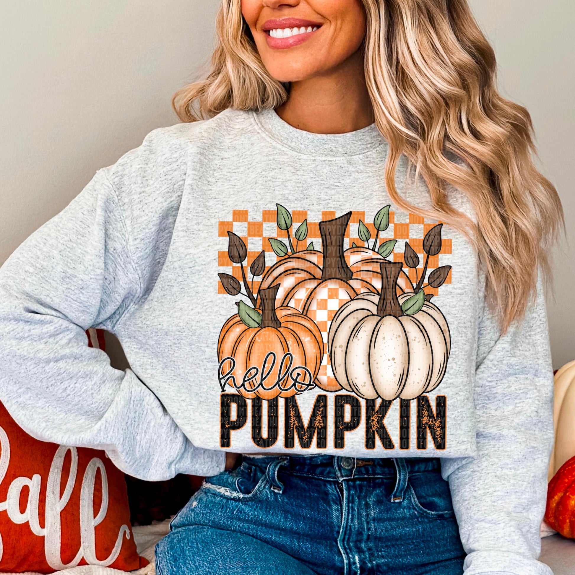 Kay’s and Grace Transfers 12” Hello Pumpkin DTF Transfer Hello Pumpkin DTF Transfer