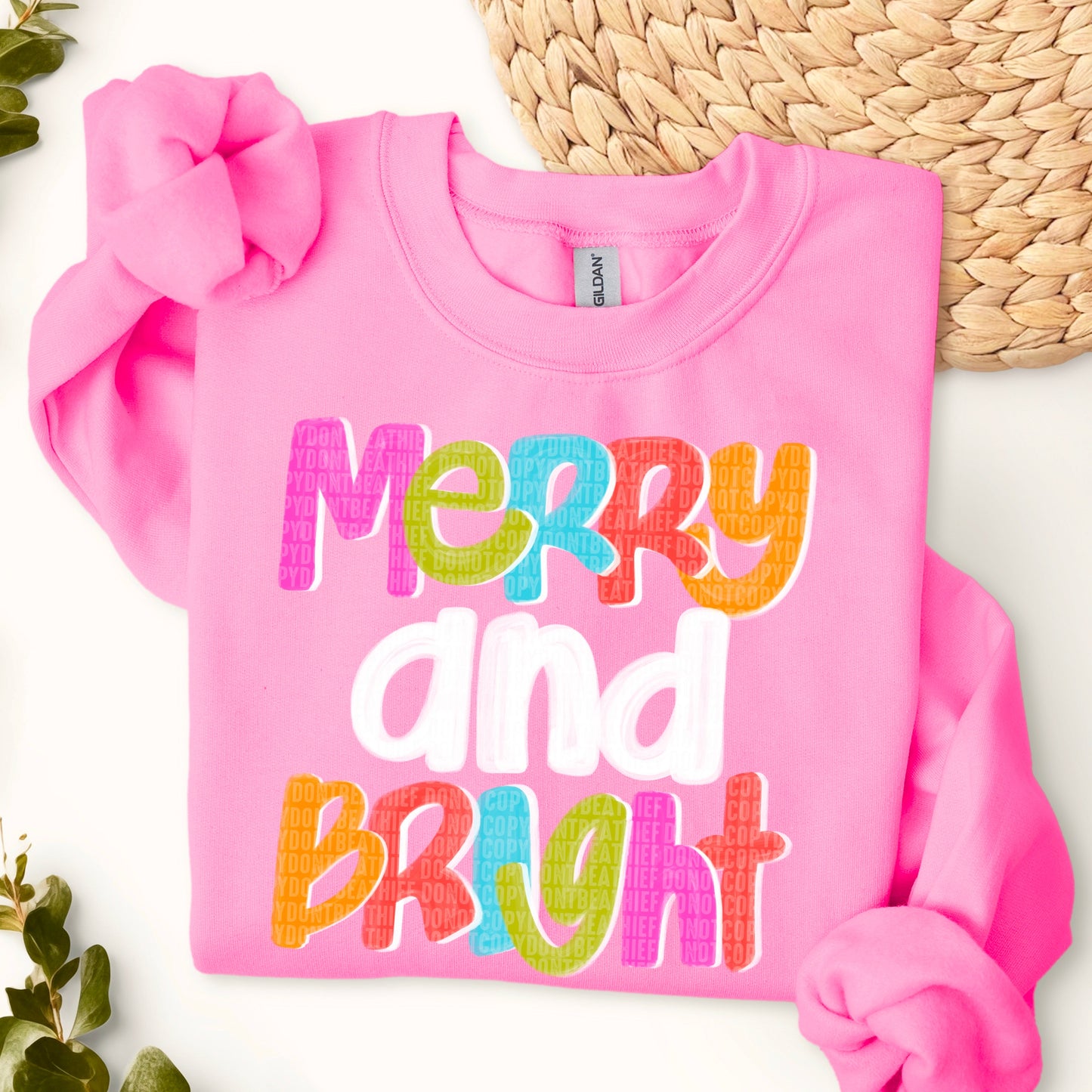 Kay’s and Grace Transfers 12” Merry And Bright DTF Transfer Merry And Bright DTF Transfer