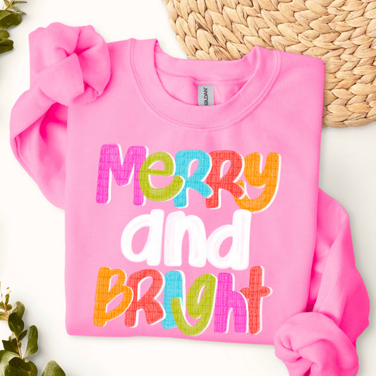 Kay’s and Grace Transfers 12” Merry And Bright DTF Transfer Merry And Bright DTF Transfer