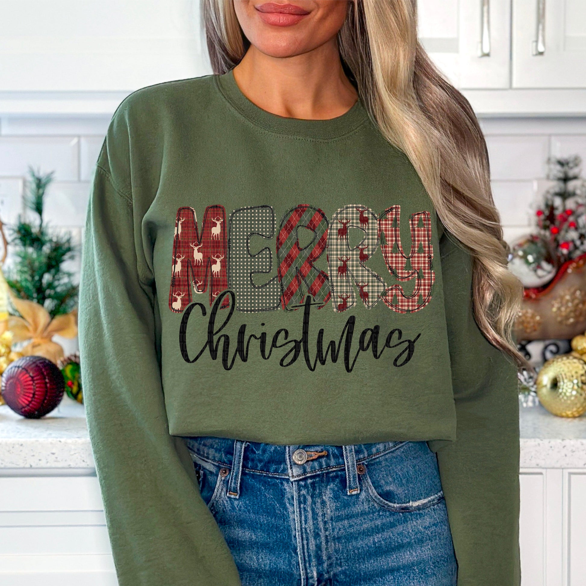 Kay’s and Grace Transfers 12” Merry Christmas DTF Transfer Merry Christmas DTF Transfer