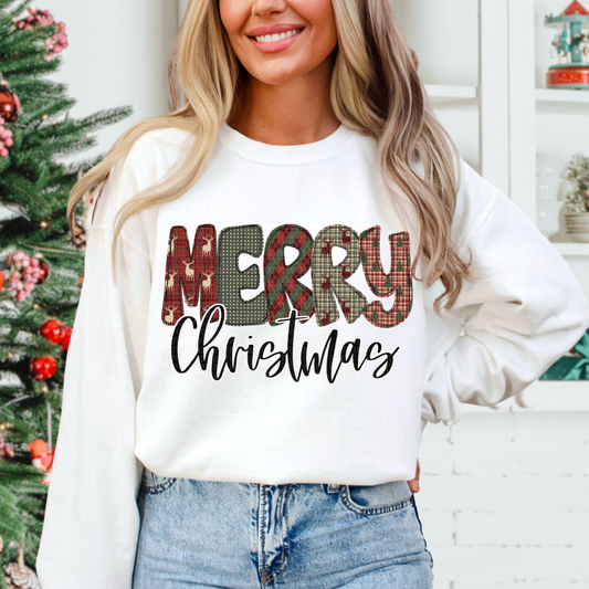 Kay’s and Grace Transfers 12” Merry Christmas DTF Transfer Merry Christmas DTF Transfer
