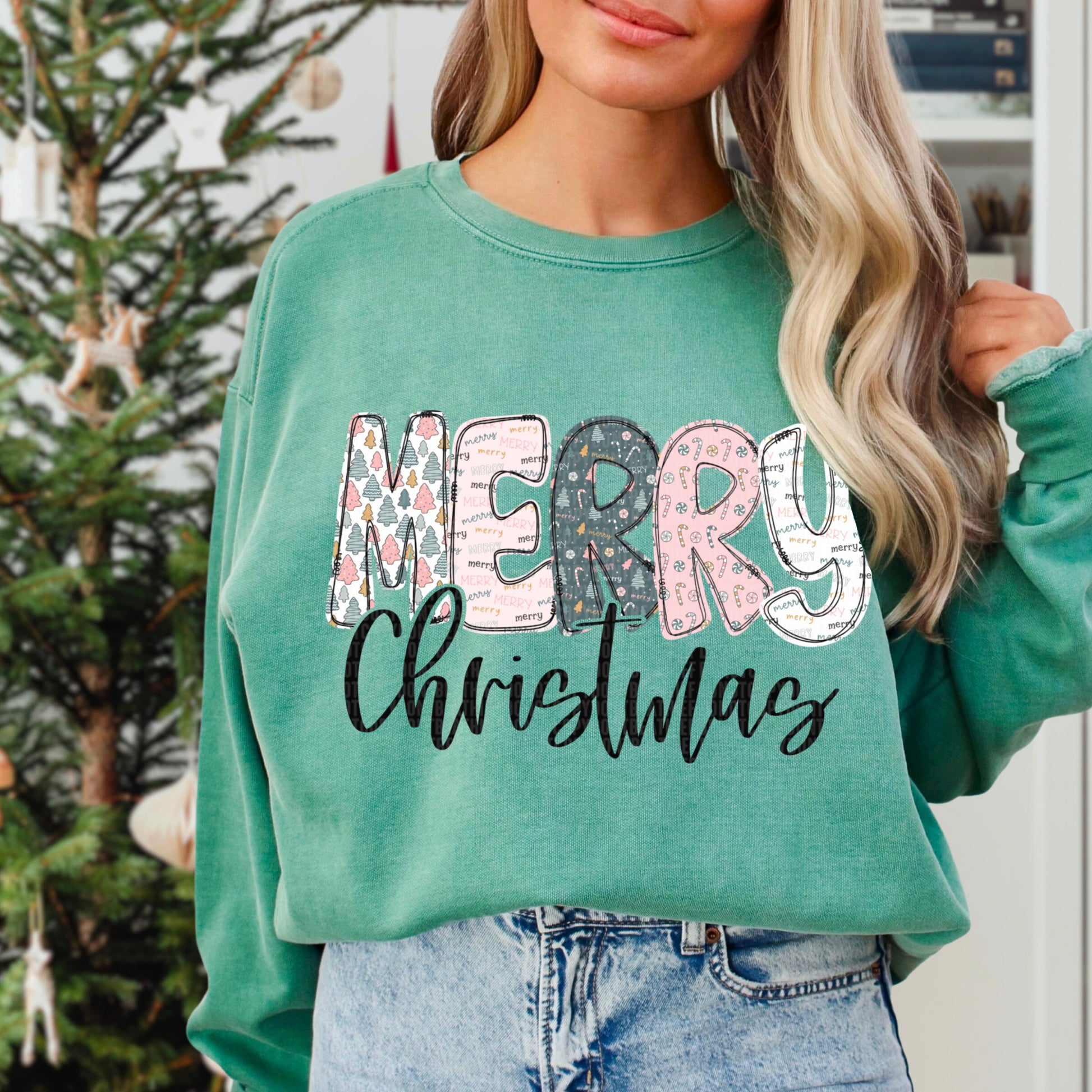 Kay’s and Grace Transfers 12” Merry Christmas DTF Transfer Merry Christmas DTF Transfer