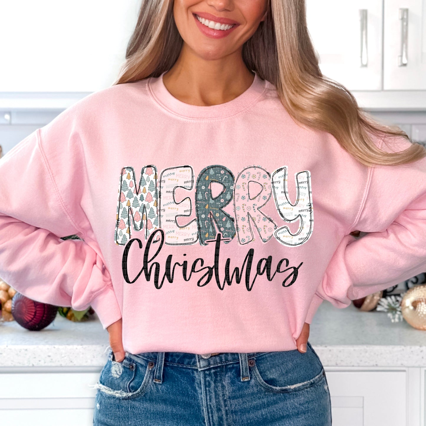 Kay’s and Grace Transfers 12” Merry Christmas DTF Transfer Merry Christmas DTF Transfer