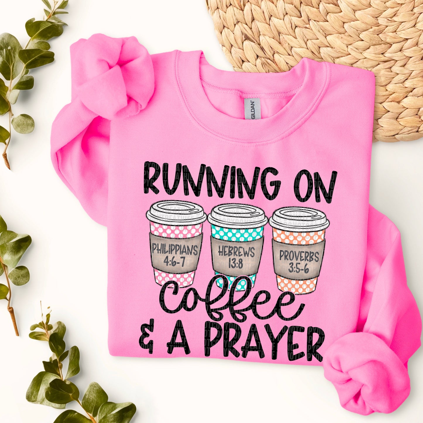 Kay’s and Grace Transfers 12” Running On Coffee & A Prayer DTF Transfer Running On Coffee & A Prayer DTF Transfer