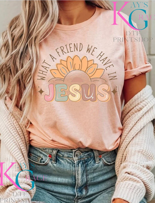 Kay’s and Grace Transfers 12” What A Friend We Have In Jesus DTF Transfer