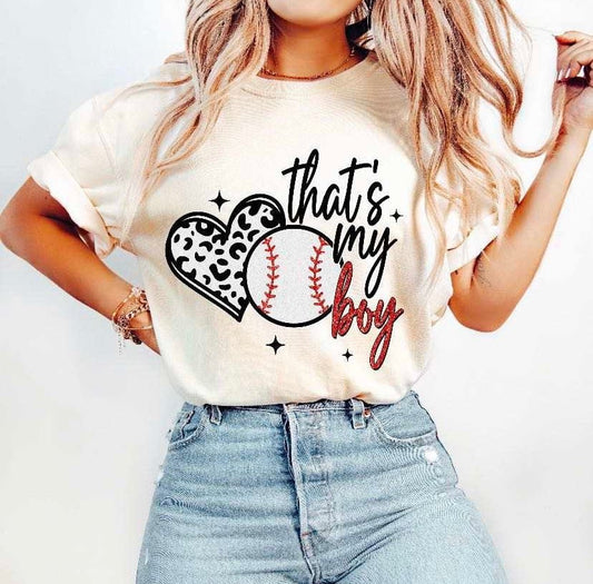 Kay's & Grace Clothing Company  12 That’s My Boy Baseball Heat DTF Transfer