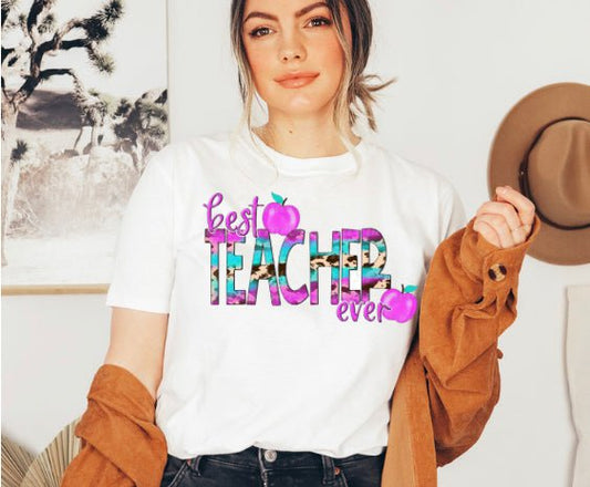 Kay's & Grace Clothing Company  12x12 Best Teacher Ever DTF transfers