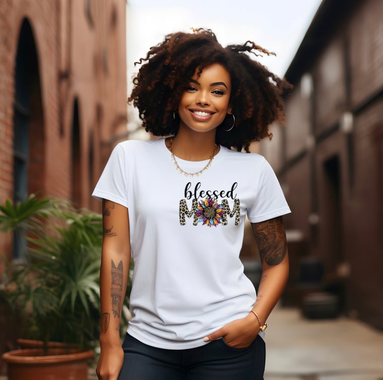 Kay's & Grace Clothing Company  5” Blessed Mom DTF Heat Transfer Pocket