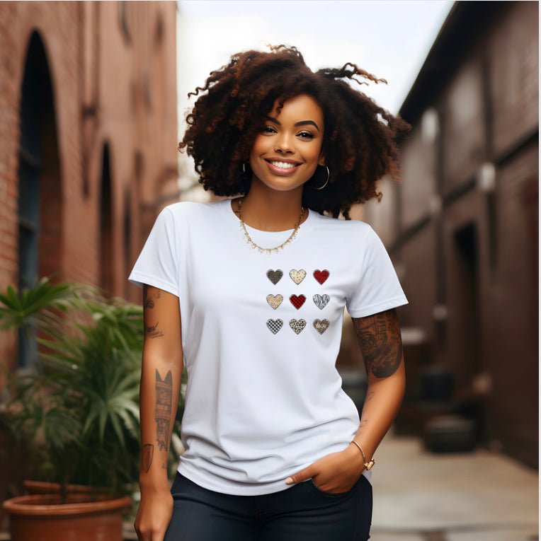 Kay's & Grace Clothing Company  5” Hearts Heat DTF Transfer Pocket