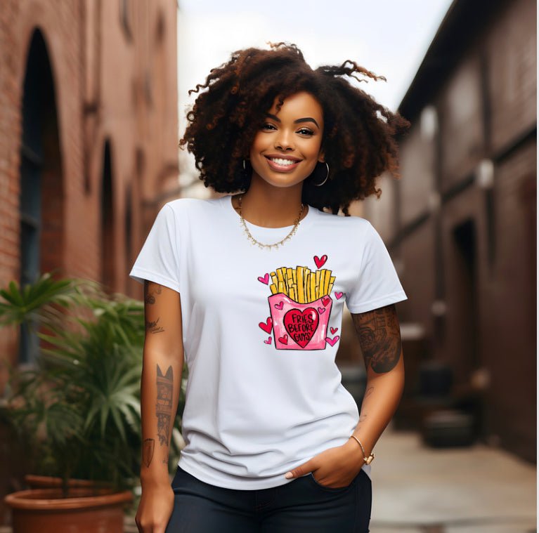 Kay's & Grace Clothing Company Fries Before Guys Heat DTF Transfer Pocket