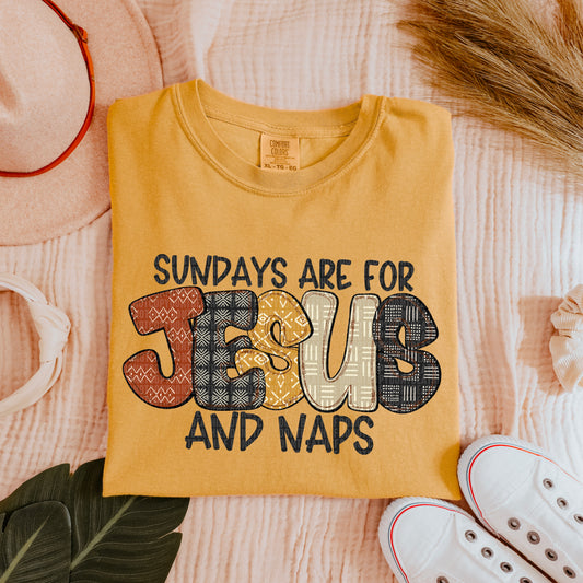 Sunday Are For Jesus And Naps DTF Transfer