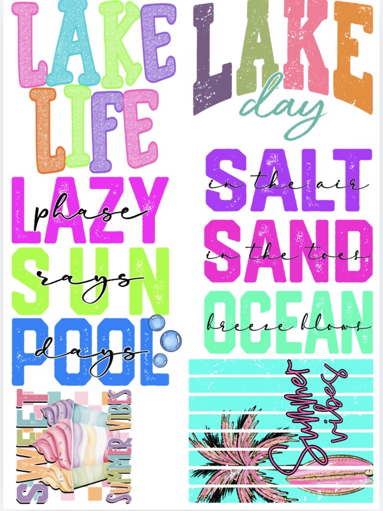 Pre Made Gang Sheet (Summer )