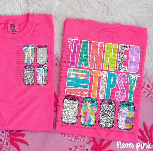Tanned And Tipsy (cans) DTF Transfer