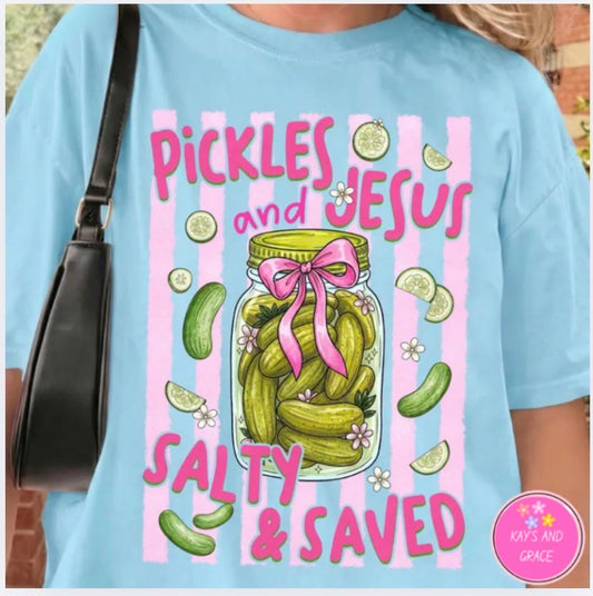 Pickles and Jesus DTF Transfer
