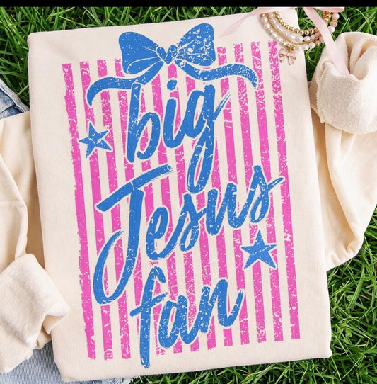 Big Jesus fan (Bow) DTF Transfers