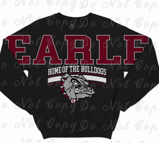 Earle/ White Completed Sweatshirt
