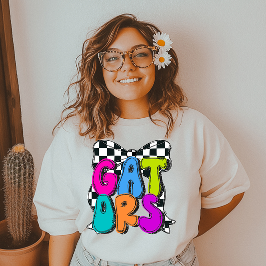 Gators  Preppy Checkered DTF Transfer