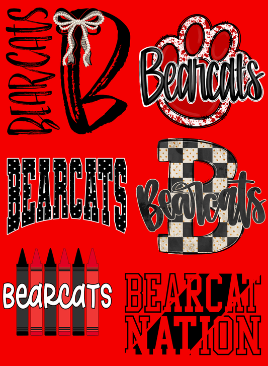 Bearcats Premade Gang sheet