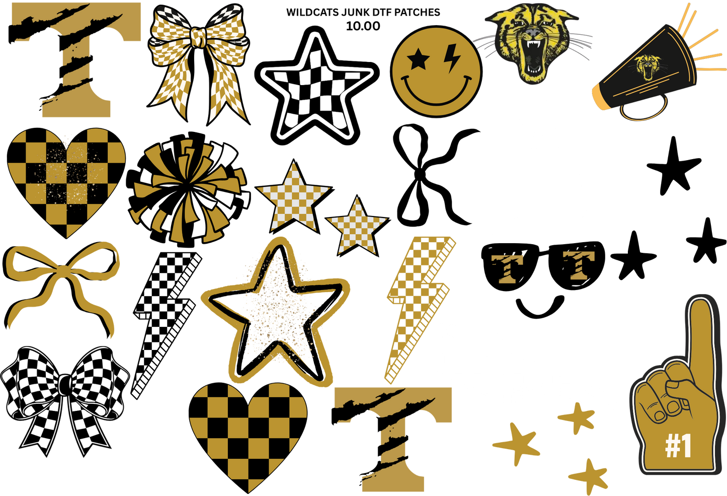 WILDCATS JUNK DTF PATCHES